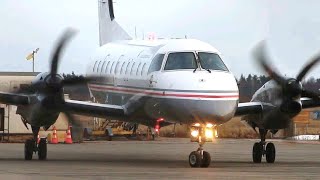 [HD] EMB-120 Turnaround at Pori Airport | Pilot waving.