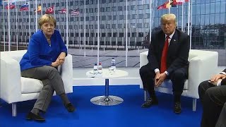 Trump and Merkel met one-on-one at NATO summit