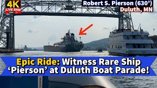 ⚓️Epic Ride: Witness Rare Ship 'Pierson' at Duluth Boat Parade!