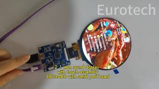 ET2D1005 2.1 inch round display with touch assembly 480x480 with serial port board #lcddisplay