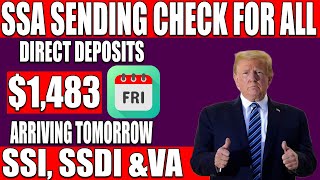 SSA Sending $1,483 Checks! Direct Deposits Arrive THIS FRIDAY for Social security, Ssi \u0026 Ssdi