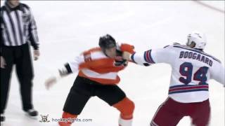 Derek Boogaard vs Jody Shelley Nov 4, 2010