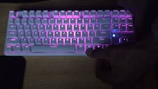 Video of all the light settings on the Ajazz K807t wireless keyboard