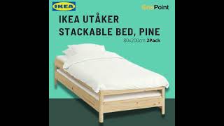 IKEA UTÅKER Stackable Bed, Pine, 80x200cm 2Pack- onepoint.pk