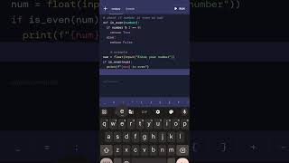 Check Even or Odd number using Python | simple python program #coding #programming #learnpython#code