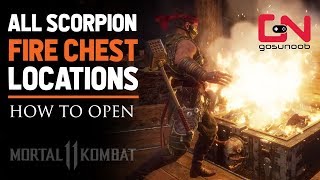 MK11 - All Scorpion Fire Chest Locations & How to open them