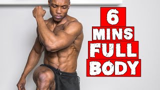 6 Min Fat Burning Full Body Workout (No Equipment)