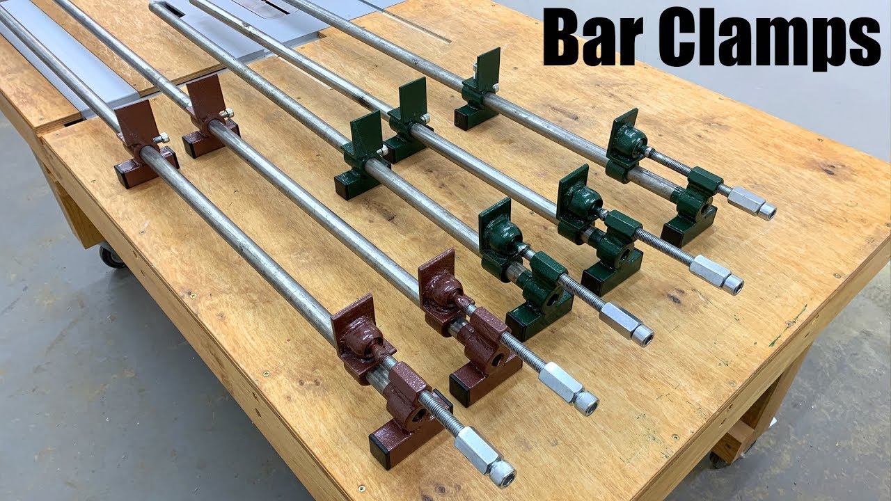 Homemade Long Bar Clamps WOODWORKING - YouTube