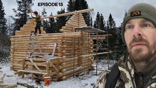 Winter Log Cabin Build on Off-Grid Homestead |EP15|