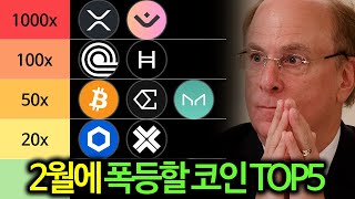 2월 코인 대불장에 폭등할 코인 TOP5 총정리