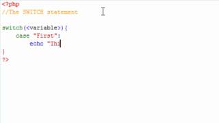 PHP Tutorial 4 - Switch Statements