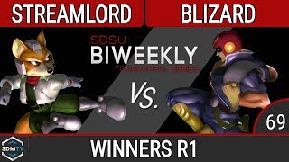 SDSU Biweekly 69 - OXY | Streamlord (Fox) vs. Blizard (Falcon) - SSBM WR1 - Smash Melee