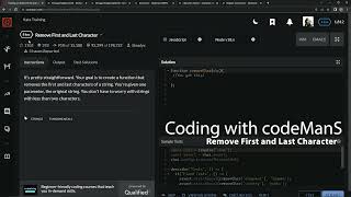 Codewars 8 kyu Remove First and Last JavaScript