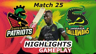 CPL 2020 Match 25 Highlights St Kitts & Nevis Patriots vs Jamaica Tallawahs | SKP VS JT | Gameplay