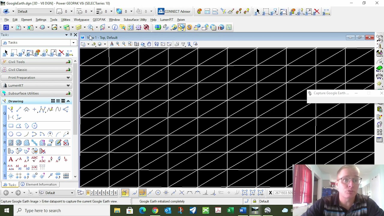 Adding Google Earth Image To Microstation Youtube