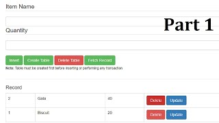 Offline Relational Database Using HTML5 and JavaScript (SQL Query) - Part 1