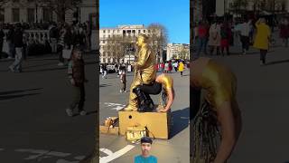 LEVITATING GoldMan STATUE!? How Can This Be POSSIBLE? Statue Prank Fail! @silvermanstatueofficial