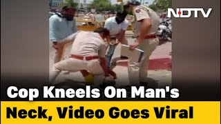 Rajasthan Cop Pins Down Man Using Knee In Fight Over Mask