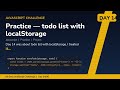 todo list with localStorage - Day 14/90 JavaScript Challenge