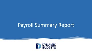 Payroll Summary Report