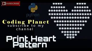 Print Heart Pattern || Python || Coding Planet