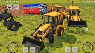 3 jcb se truck ko touching Kiya ‼️😱 tractor new game 👀 tractor truck new game truck ko nikala