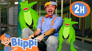 Blippi Plays With Baby Dinosaurs | Blippi Painting for Kids  | Moonbug Kids - Art for Kids 🖌️