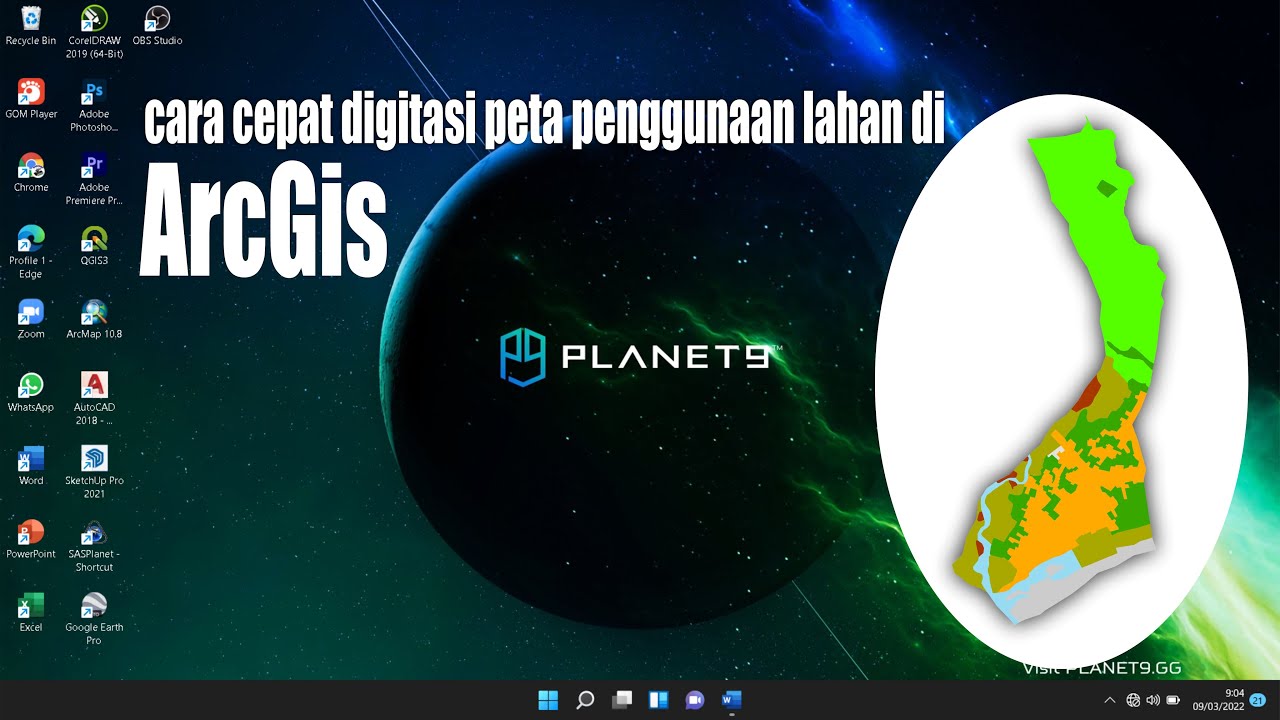 CARA DIGITASI ATAU MENGGAMBAR PETA PENGGUNAAN LAHAN DI ArcGis Dengan ...