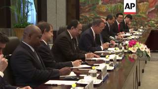 Chinese president meets Mongolian president and UN secretary general