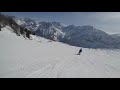 discesa dalla pista valbiolo al passo del tonale