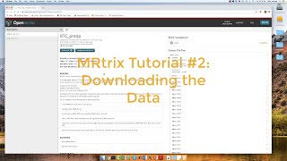 MRtrix Tutorial #2: Downloading the Data
