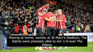 Southampton vs Aston Villa results in the Premier League : The Saints managed to secure three points