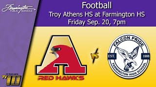 Football ~ Troy Athens HS v Farmington HS ~ September 20, 2024