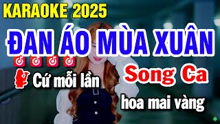 Đan Áo Mùa Xuân Karaoke - Song Ca ( Live Band ) Nhạc Xuân 2025 | Huỳnh Lê