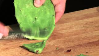 How To Clean A Nopales Cactus Paddle (Prickly Pears)