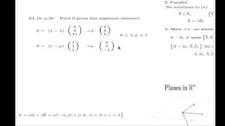 Intersection of line segments -- Example