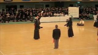 2009・H21【決勝戦】日本体育大学×筑波大学【先鋒・野田×麻生】第58回関東学生剣道優勝大会