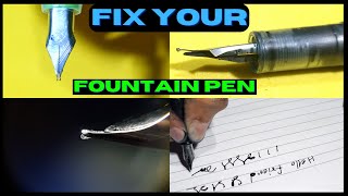 How To Fix Fountain Pen's Nib Related Problem (at home) || BATPENS