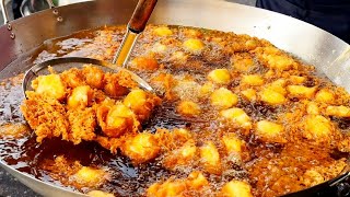 Most popular place Father-son sell fried Jackfruit (cempedak goreng) _ Malaysia street food