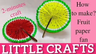 How to make watermelon paper fan | Craft Paper Pop Up Fans | Paper Crafts for School