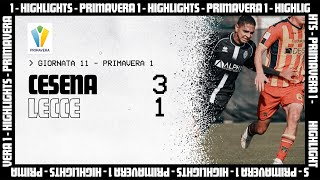 [Primavera 1] Cesena - Lecce: 3-1