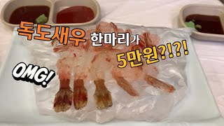 뭐!? 독도새우 한마리에 5만원이라고!? ㅎㄷㄷ.. | What!? It costs $42 for ONE shrimp!? 🦐