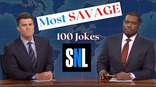 Colin Jost & Michael Che 's 100 Most Savage Weekend Update Jokes SNL