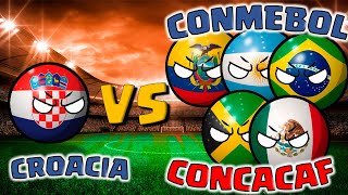 CROACIA vs CONMEBOL Y CONCACAF en todos los MUNDIALES COUNTRYBALL