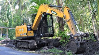 Sany SY75C Mini Excavator Swinging Mud