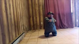 Karate Kickin Dwarf performing a Traditional Shorin Ryu Kata: Wansu