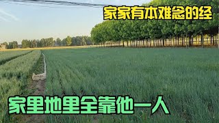 农民鲁智深以地为家，家家有本难念的经，家里地里全靠他，真难