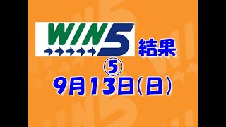 【競馬】泰河の勝負馬券　ＷＩＮ５　９月１３日結果編　【実践】ＷＩＮ５とアレンジ馬券勝負