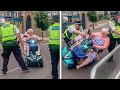 Karen TRIES to RUN OVER Cops Gets DESTROYED in SECONDS.. (INSTANT KARMA)