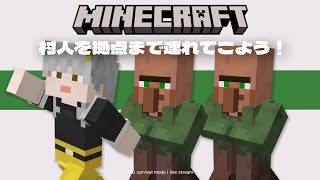 【マイクラ】新しい仲間✨ 村人を拠点まで連れてこよう！【サバイバル】